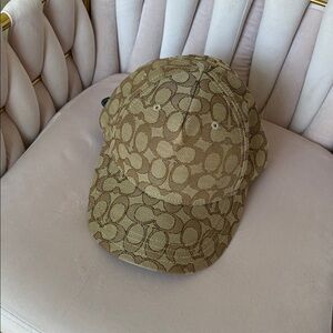 Coach Brown Signature Canvas Hat